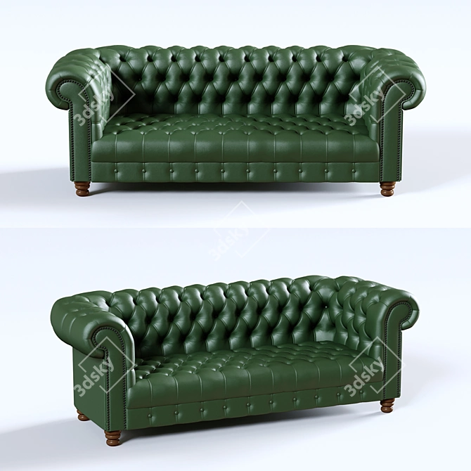 OM Chester 3-Seater Sofa 3D model image 1