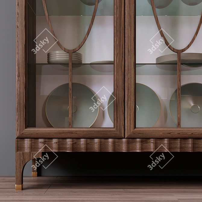 Elegant Glass Cupboard - Seven Sedie 3D model image 3