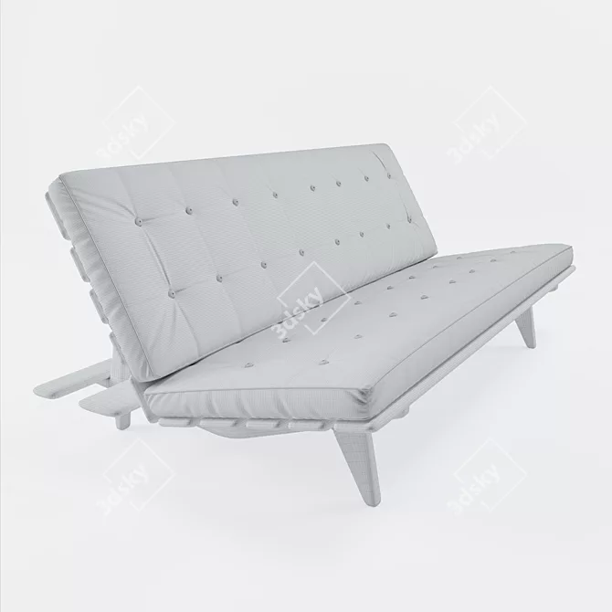  Brazilian Hauner Sofa - Stylishly Crafted Comfort 3D model image 3