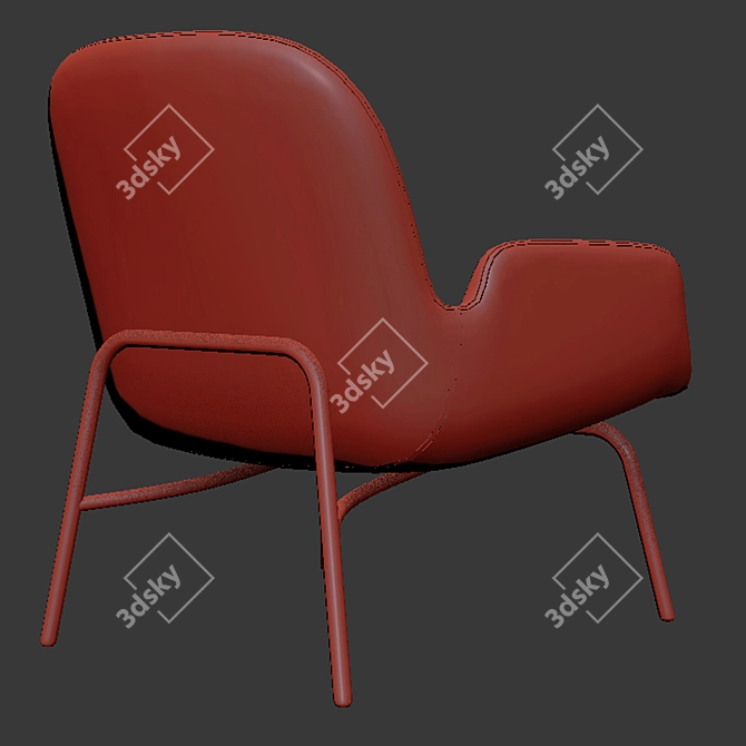 Modern Steel Era Lounge Chair 3D model image 3