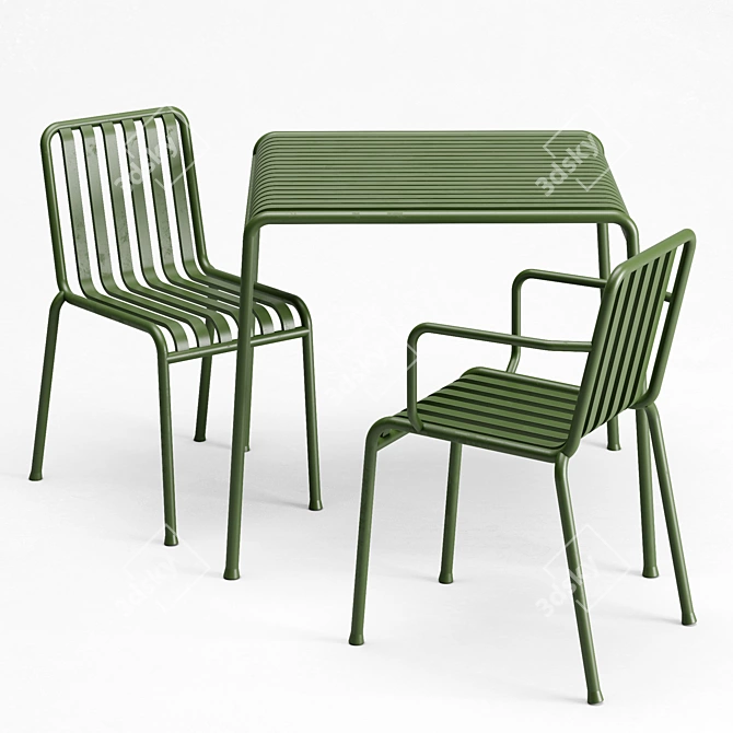 Modern Outdoor Furniture Set 3D model image 1