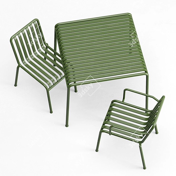 Modern Outdoor Furniture Set 3D model image 2