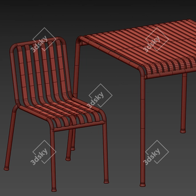 Modern Outdoor Furniture Set 3D model image 3