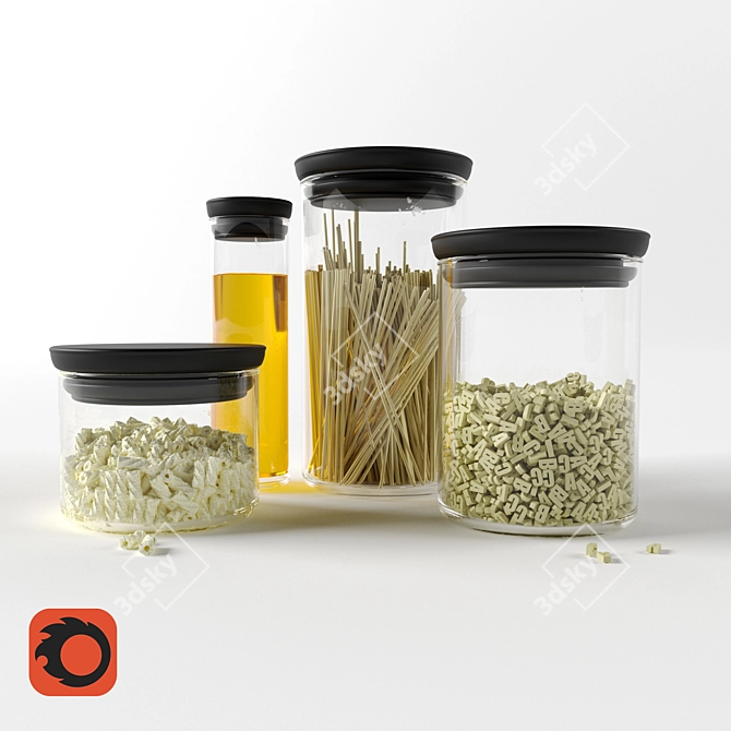 Deluxe Kitchen Pasta Set 3D model image 1