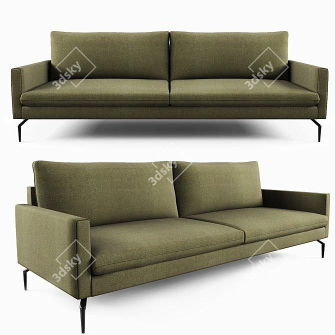 Luxury Natuzzi Premura Sofa: 3D Model and Textures 3D model image 1