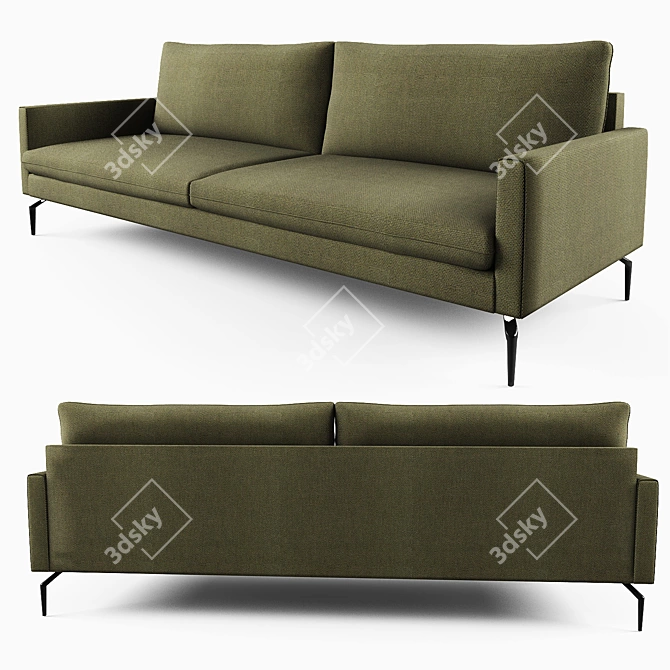 Luxury Natuzzi Premura Sofa: 3D Model and Textures 3D model image 2