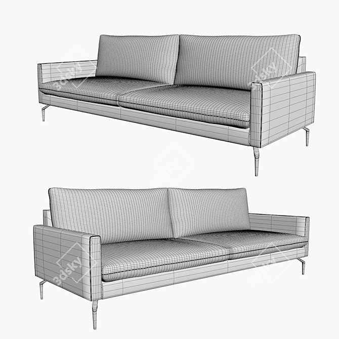 Luxury Natuzzi Premura Sofa: 3D Model and Textures 3D model image 3