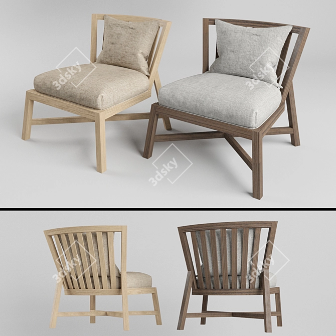 Warisan Jalan Outdoor Chair 3D model image 1