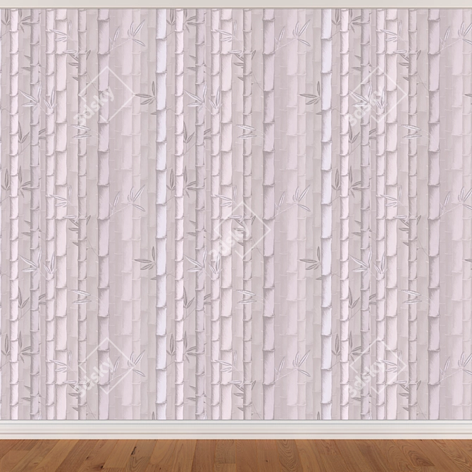 Seamless Wallpaper Set: 3 Colors 3D model image 2