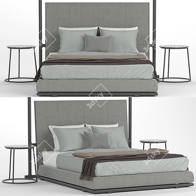 Icaro FlexForm Comfort Bed Set 3D model image 1