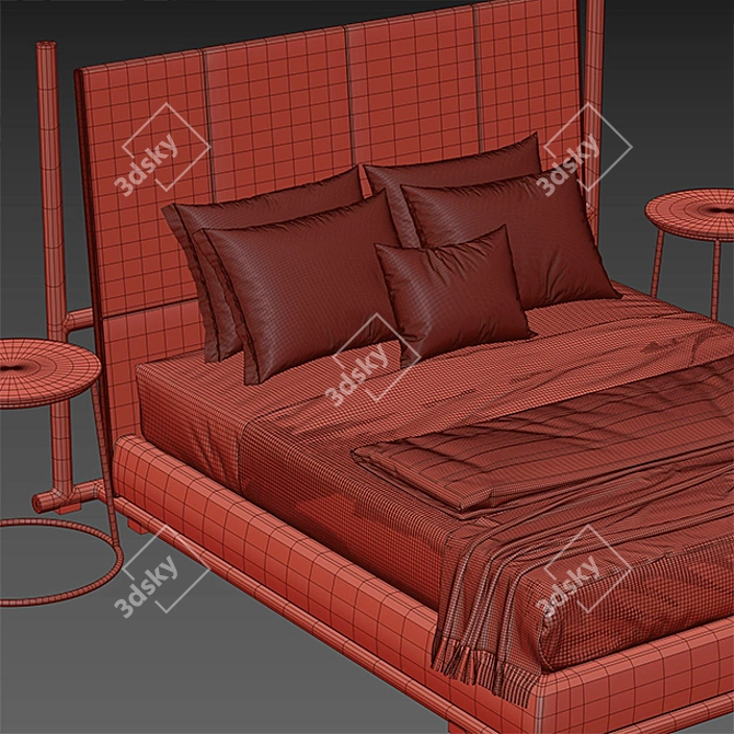 Icaro FlexForm Comfort Bed Set 3D model image 3