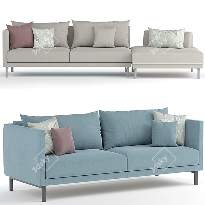 Modern Moroso Josh Sofa: Unparalleled Comfort 3D model image 2