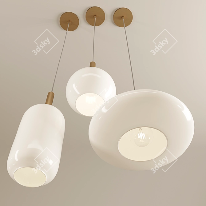 Ferm Living Opal Pendant Lamp - Elegant and Stylish! 3D model image 2