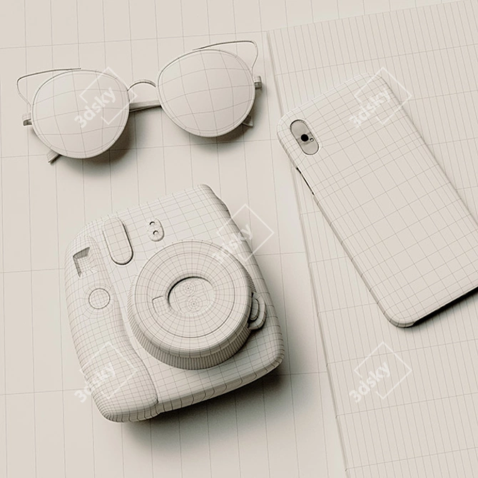 Fujifilm Instax Mini 9: Complete Set 3D model image 3