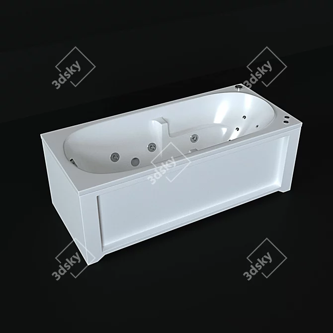 Luxury Aquatek Leia Bathtub 3D model image 1