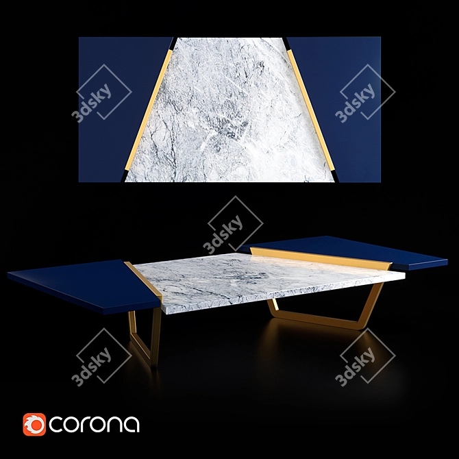 Modern Italian Small Table: Pangea 3D model image 1