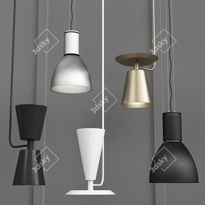 Elegant Pendant Collection 3D model image 1