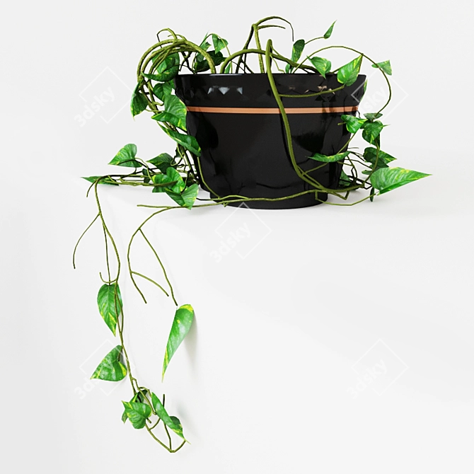 Modern Urban Hanging Ivy 3D model image 1