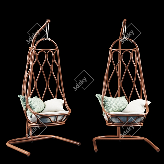 Nautical Swinging Chair: Perfect for Outdoor Relaxation 3D model image 1