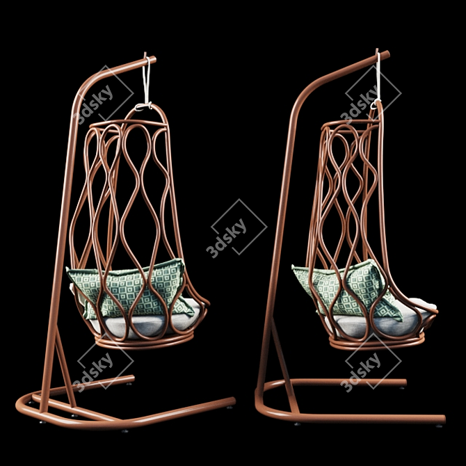 Nautical Swinging Chair: Perfect for Outdoor Relaxation 3D model image 2