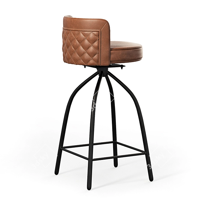 Modern Twist Counter Stool 3D model image 1