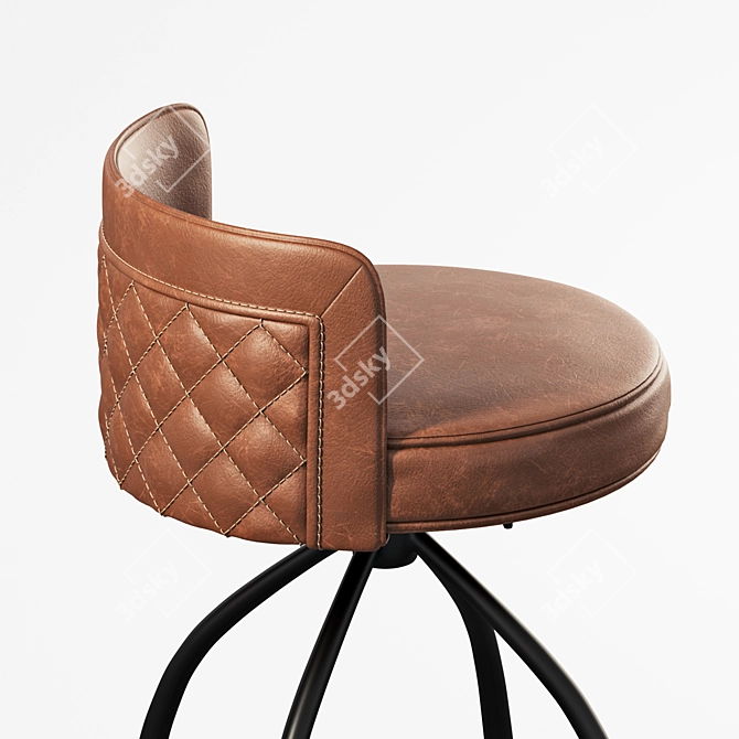 Modern Twist Counter Stool 3D model image 2