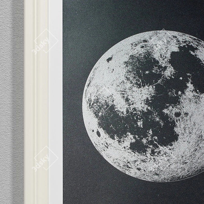 Modern Moon Art Collection 3D model image 3