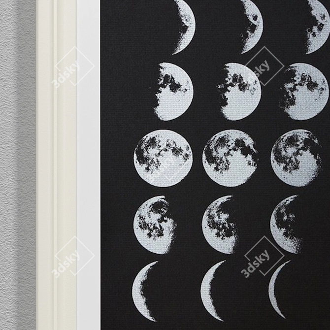 Lunar Phases Art Collection 3D model image 3