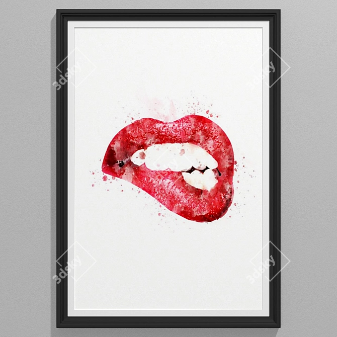 Modern Style Collection: Lips Painting 3D model image 1