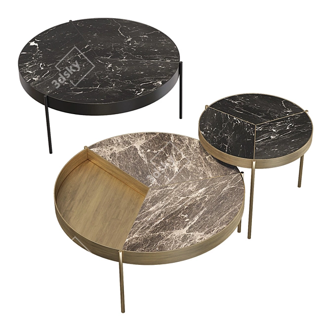 Sleek Duistt Ray Coffee Table 3D model image 2