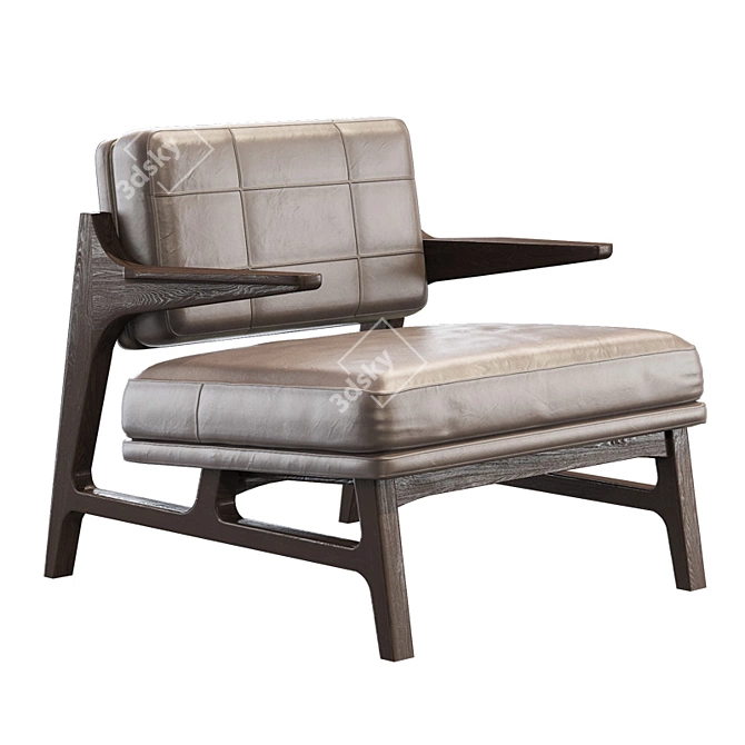 Elegant Miles Armchair: Modern Comfort & Style 3D model image 1
