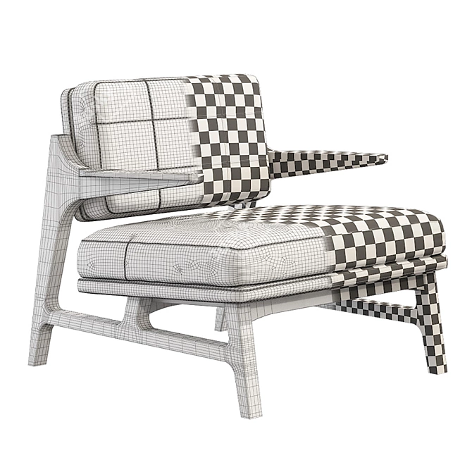 Elegant Miles Armchair: Modern Comfort & Style 3D model image 3