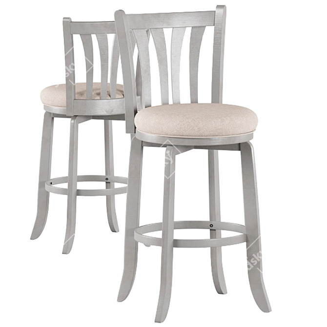 Silver Orchid MacGill Barstool: Sleek and Stylish Seating 3D model image 1