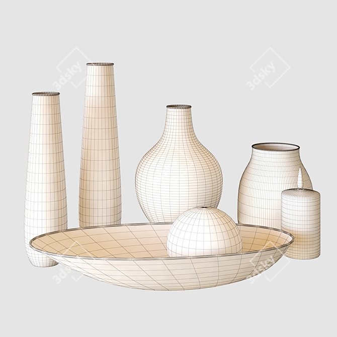 Title: Decorative Vases: 3D Model 3D model image 3