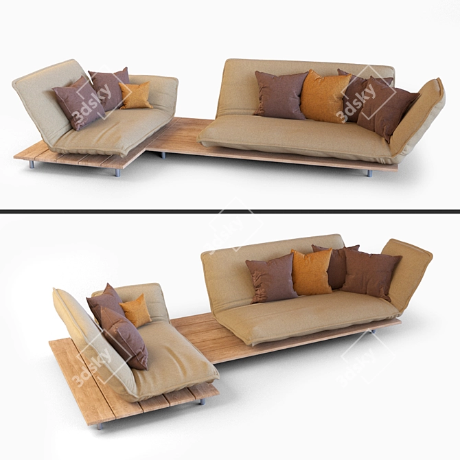 Modern German Bullfrog Akito Sofa 3D model image 1