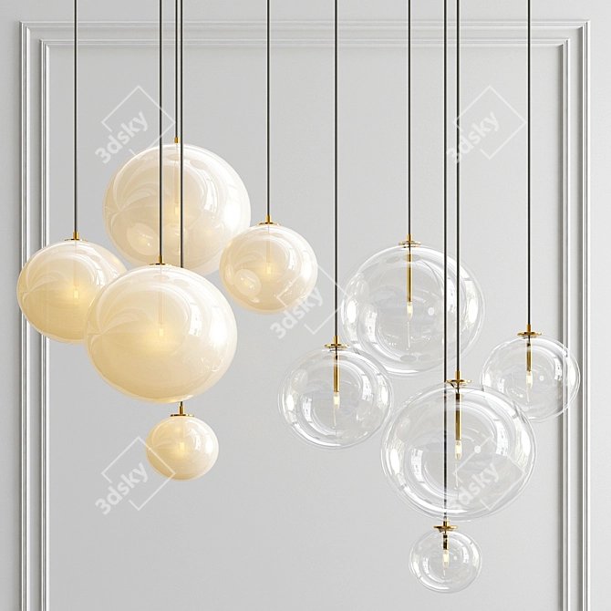 Cluster Pendant Light: Pure Magic 3D model image 1