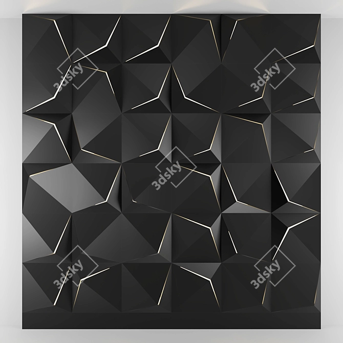 3D Panel: Modern Wall Decor 3D model image 1