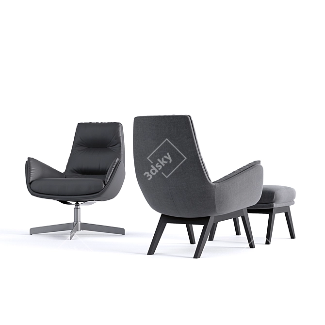 Moro Armchair: Stylish & Comfortable 3D model image 2