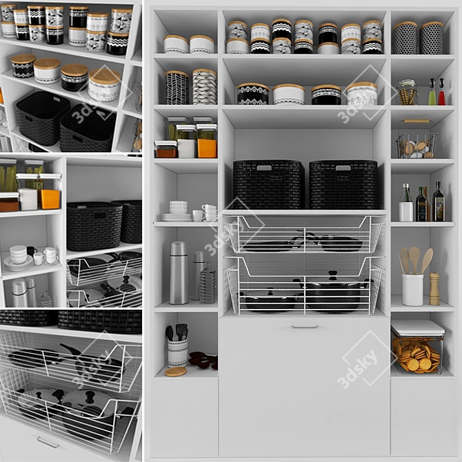 Kitchen Closet Essentials 3D model image 1