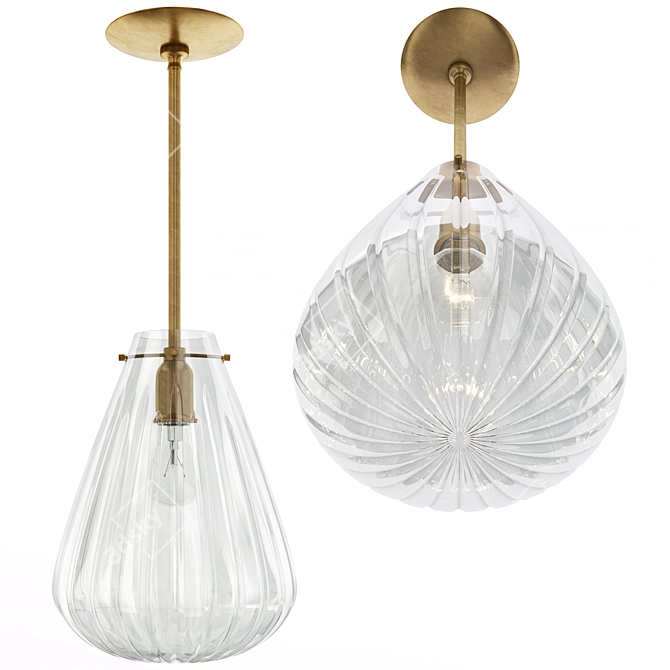 Sleek and Stylish: Arteriors Home Romo Pendant 3D model image 1