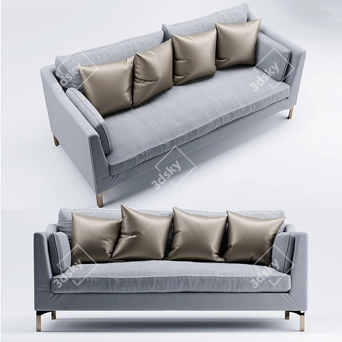 Caitlin Everygirl Sofa: PBR Upholstered Beauty 3D model image 3