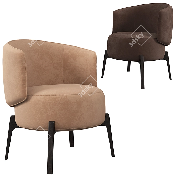 Elegant Jane Armchair by Piet Boon 3D model image 1