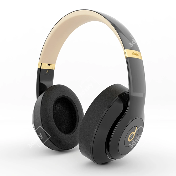 Sleek Beats Studio Headphones 3D model image 1