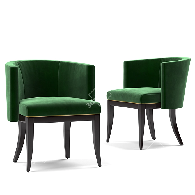 Emerald Heritage Armchair 3D model image 1