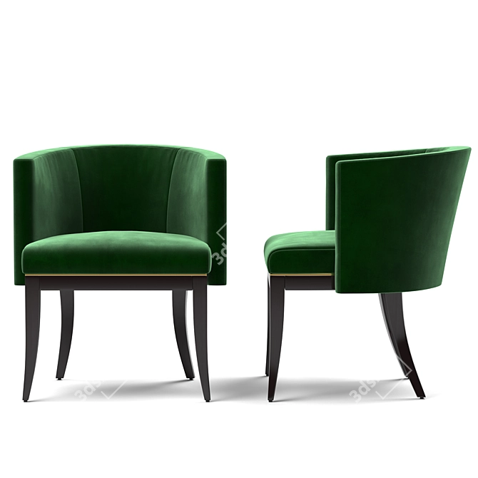 Emerald Heritage Armchair 3D model image 2