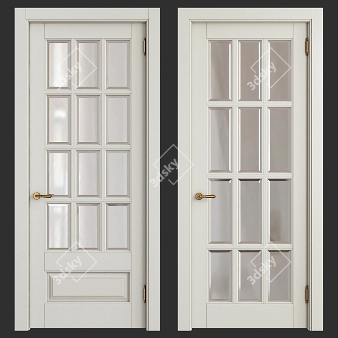 Elegant Classic Doors for Timeless Interiors 3D model image 1