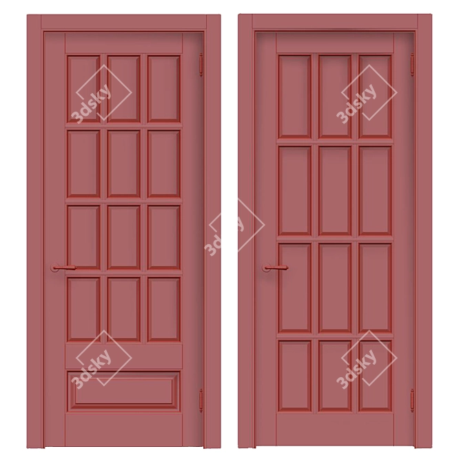 Elegant Classic Doors for Timeless Interiors 3D model image 2