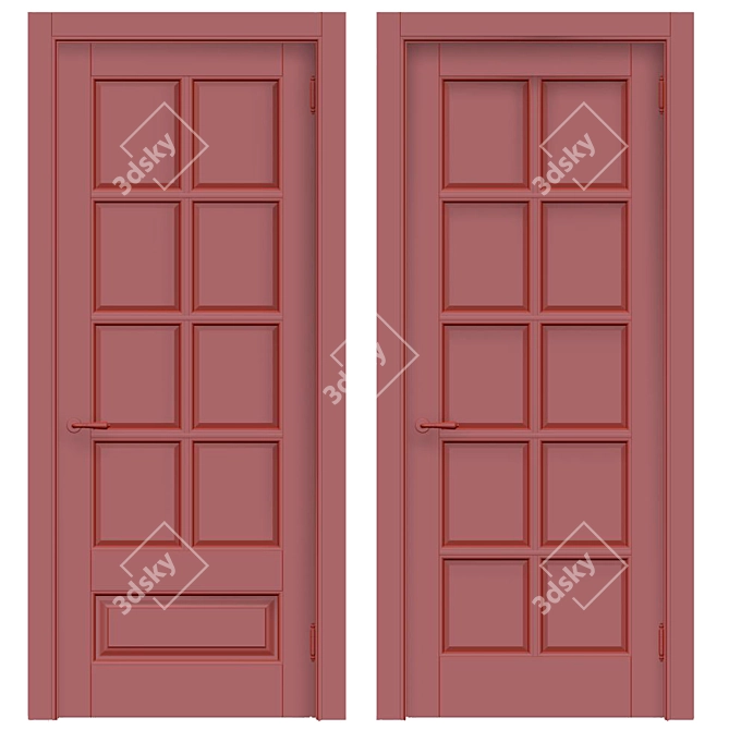 Elegant Interior Doors: Classic Design 3D model image 2