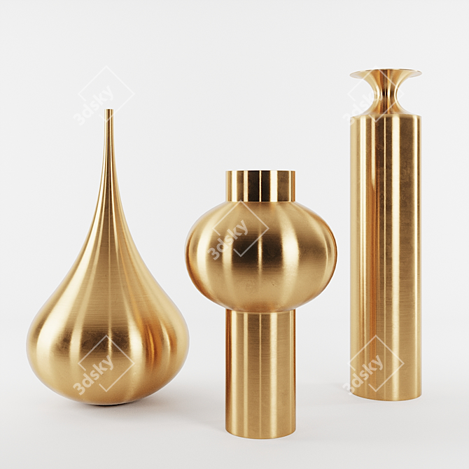 Tom Dixon Brass Beat Vessel Family 3D model image 1