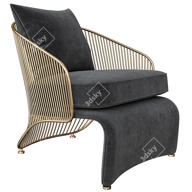 Elegant Colette Armchair: Minotti 3D model image 1